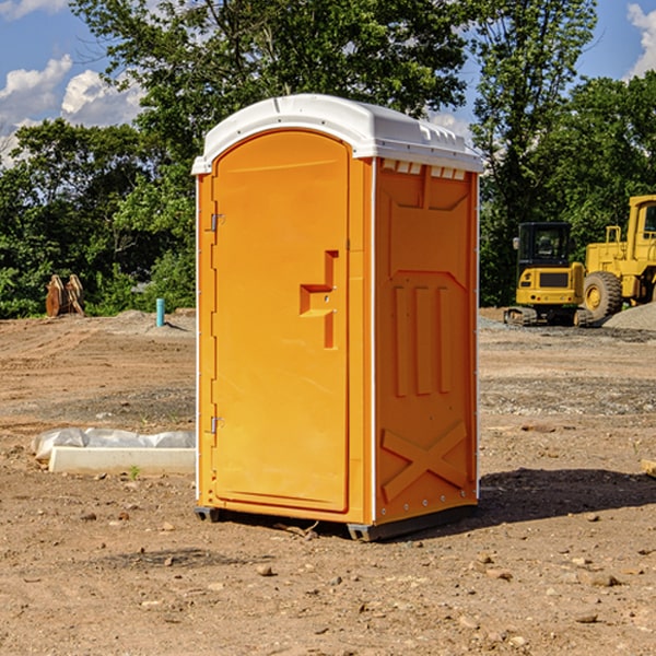 how often are the porta potties cleaned and serviced during a rental period in Stuart OK